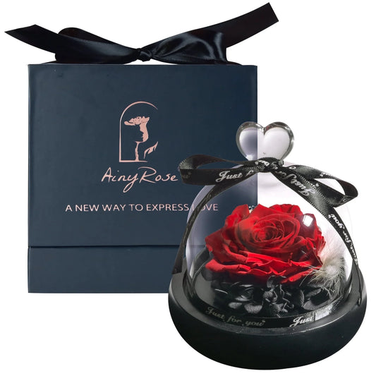 Gift for Women Forever Preserved Real Rose in Glass Dome Gift for Valentine'S Day Mother'S Day Christmas Anniversary Birthday